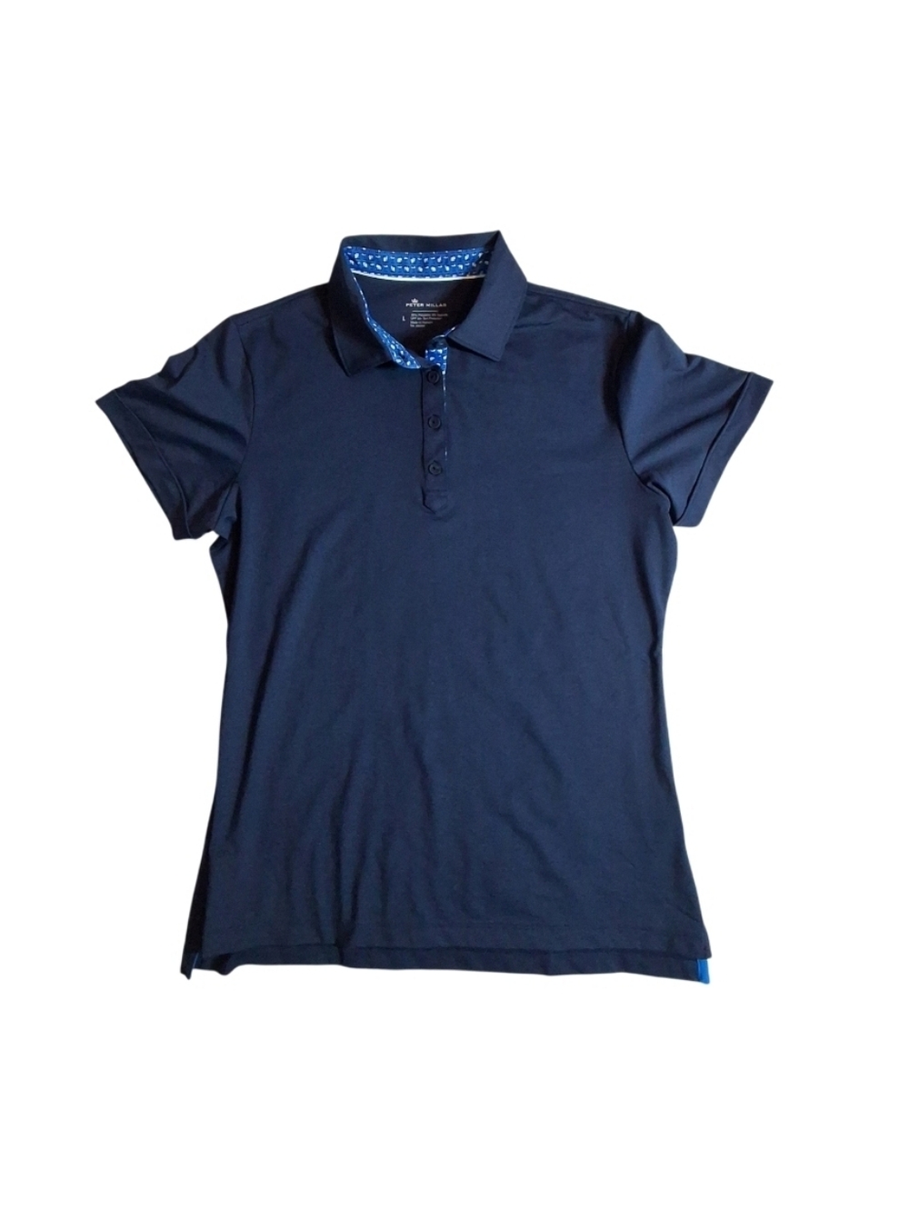 Peter Millar Polo Women Size Large Blue Golf Country Club Preppy UPF